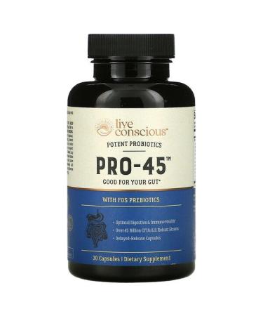 Live Conscious Pro-45 With FOS Prebiotics 30 Capsules