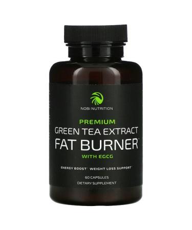 Nobi Nutrition Premium Green Tea Extract Fat Burner with EGCG 60 Capsules