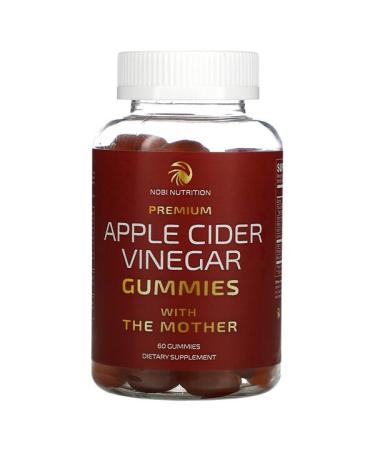 Nobi Nutrition Premium Apple Cider Vinegar Gummies with The Mother Apple 60 Gummies
