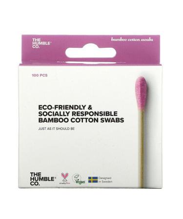 The Humble Co. Bamboo Cotton Swabs Purple 100 Swabs