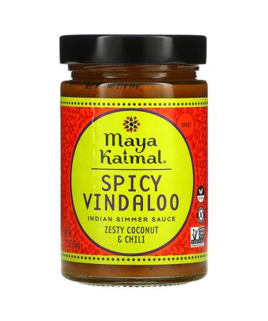 Maya Kaimal Spicy Vindaloo Indian Simmer Sauce Spicy Zesty Coconut & Chili 12.5 oz (354 g)