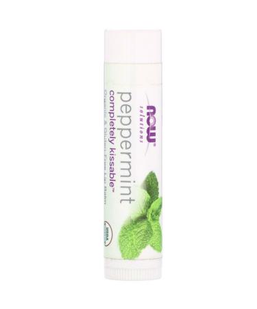 Now Foods Solutions Completely Kissable Lip Balm Peppermint 0.15 oz (4.25 g)