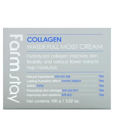 Farmstay Collagen Water Full Moist Cream 3.52 oz - Hydrating Anti-Aging Moisturizer - Buy Online on GoSupps.com