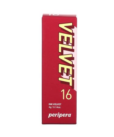 Peripera Ink Velvet Lip Tint 16 Heart Fuchsia Pink - 0.14 oz (4g) - Long-lasting & Vibrant Color - Buy Online on GoSupps.com