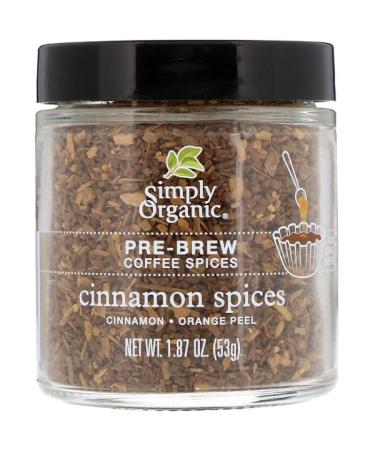 Simply Organic Pre-Brew Coffee Spice Cinnamon Spices 1.87 oz (53 g)