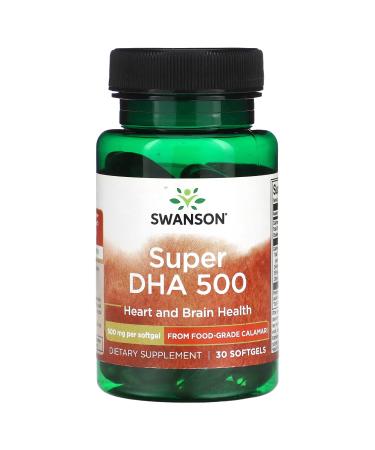 Swanson, Super DHA 500, 500 mg , 30 Softgels