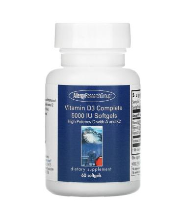 Allergy Research Group Vitamin D3 Complete 5000 IU 60 Softgels