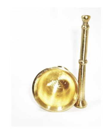FANTOM Brass Mortar No:1 Brass Embroidered Linen Chubby Black Pepper Grinder 3-Piece Mill Set - Buy Online on GoSupps.com