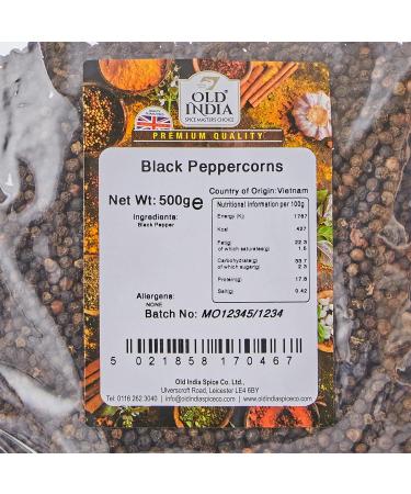 Old India Black Peppercorns 500g - Premium Quality | Pack of 1 - Buy Online on GoSupps.com
