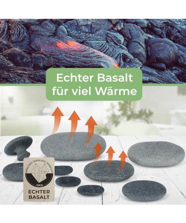Optimal Hot Stone Massage Set for Back & Neck Relief | 22 Certified Basalt Stones for Ultimate Warmth - International Shipping Available - Buy Online on GoSupps.com