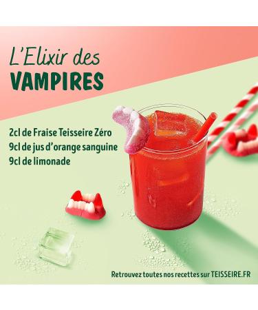 Set of 3 Teisseire Zero Sugar Syrups (Mojito Mint Strawberry) for Refreshing Drinks Cocktails Recyclable Bottle 3 x 60 cl - Buy Online on GoSupps.com