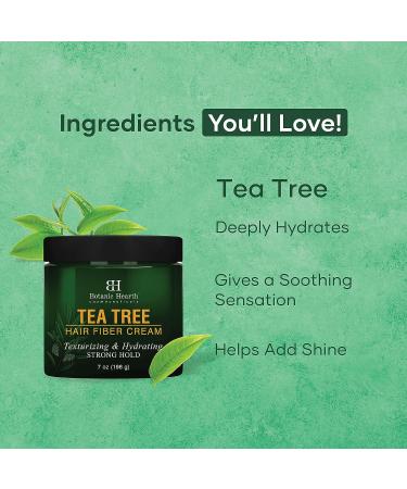 Botanic Hearth Tea Tree Hair Cream - Styling & Texturizing Hair Fiber - Strong Hold, Sulfate Free, Hydrating - for Men and Women - All Hair Types - 7 oz - Buy Online on GoSupps.com