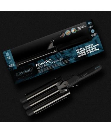 Revamp ProGloss Beach Big Waver - 3-Wave Iron for Glossy Beach Waves & Healthy Hair with Prowl Oils - Buy Online on GoSupps.com