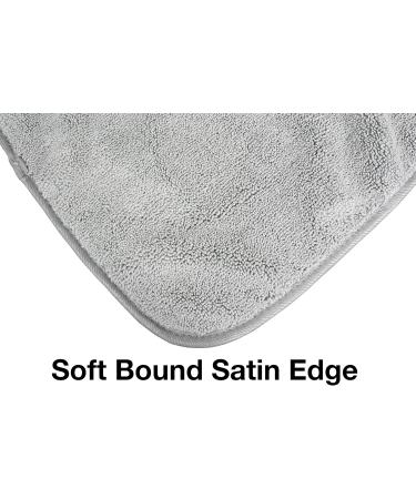 Eurow 13x13 Gray Microfiber Washcloths - Absorbent & Fast Drying - 4 Pack - Buy Online on GoSupps.com