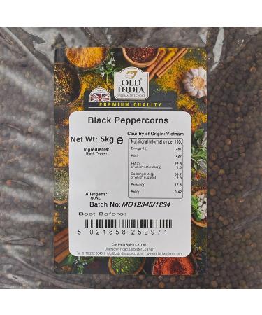 Old India Black Peppercorns 5kg 5 kg (Pack of 1) - Buy Online on GoSupps.com