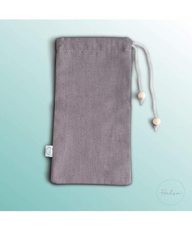 Halsa EMF Protection Phone Sleeve - Silver Fiber Lined Case with Drawstring Closure - High Shielding, Lightweight & Portable - Grey - Buy Online on GoSupps.com