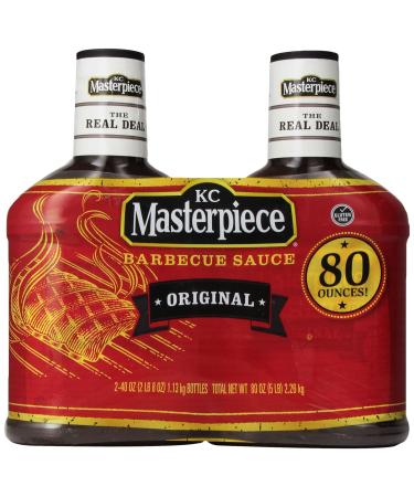 KC Masterpiece Original Sauce, BBQ, 80 Ounce 2.5 Pound (Pack of 2)