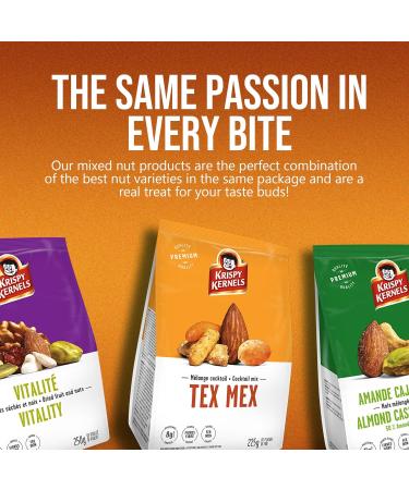 Krispy Kernels Tex Mex Cocktail Mixed Nuts - Premium Quality Nuts Rich in Fibre Iron & Protein Freshly Roasted Peanuts for Roadtrips Picnics Hikes & Movie Night Snacks 8 x 225g - Buy Online on GoSupps.com