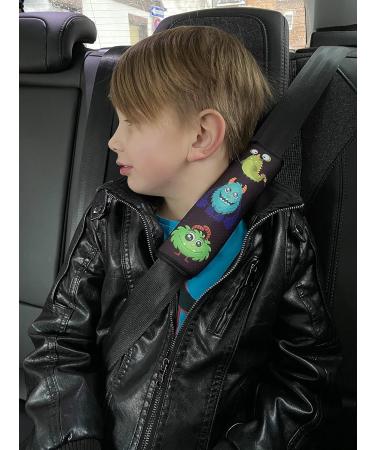 HECKBO 2X Kids Car Seat Belt Pads - Monster Design - Seat Belt Protectors for Kids and Babies - Buy Online on GoSupps.com