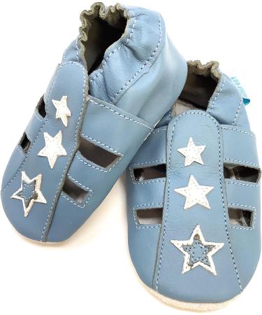 MiniFeet Premium Soft Leather Baby Shoes - 5 for the Price of 4! Blue Sandal for Toddlers 0-6 Months to 4-5 Years - Buy Online on GoSupps.com
