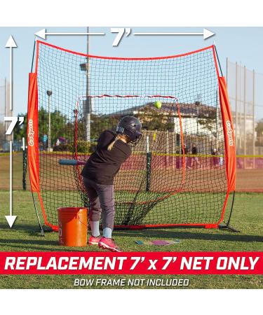 GoSports 7 ft x 7 ft Baseball/Softball Net Replacement - Compatible with GoSports 7 ft x 7 ft Net - Bow Frame Not Included - Buy Online on GoSupps.com