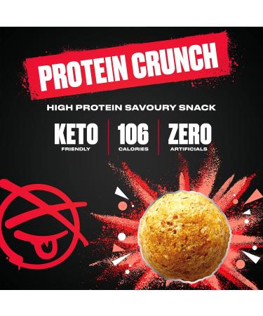 TOTAL XP Protein Crunch - Chilli Hotness 12 Pack: High Protein Snacks, Vegetarian, Low Carb, Keto Friendly, Gluten Free, Palm Oil Free - 13g Protein per Serving (12 x 24g) - Buy Online on GoSupps.com