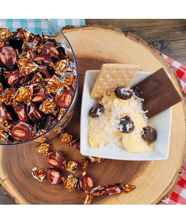 Wellmade Chocolate Caramel Toffee Candy Chews | Soft Creamy Toffee | Bulk 35.27 oz | Individually Foil Wrapped for Freshness - Buy Online on GoSupps.com