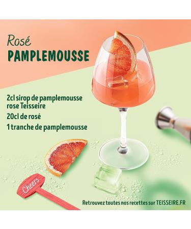 Teisseire Pink Grapefruit Syrup for Refreshing Drinks Cocktails Recyclable Bottle 3x60cl - Buy Online on GoSupps.com