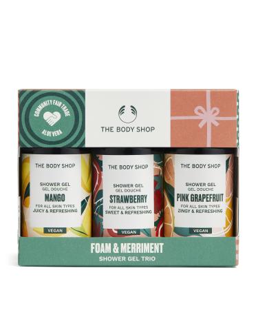 The Body Shop Foam & Merriment Shower Gel Trio Mini Gift Vegan shower gel 3-Piece Set