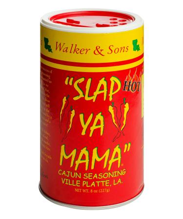 Slap Ya Mama Louisiana Style Cajun Seasoning, Hot Blend, MSG Free and Kosher, 8 Ounce Can