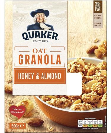 Quaker Honey and Almond Oat Granola 500 g (Pack of 5) - Buy Online on GoSupps.com