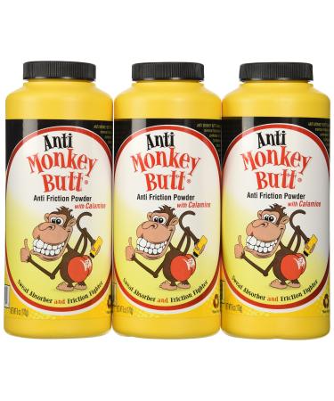 Anti-Monkey Butt Powder Anti-Friction Plus Sweat Absorber (3 pack)