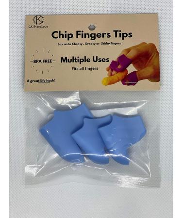Non-Stick Chip Fingers Tips 3pcs Blue - Finger Protectors for Ultimate Protection - Buy Online on GoSupps.com
