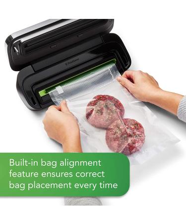 FoodSaver Space Saving Vacuum Sealer Machine with Bags and Roll - Airtight Food Storage and Sous Vide | Silver - Buy Online on GoSupps.com