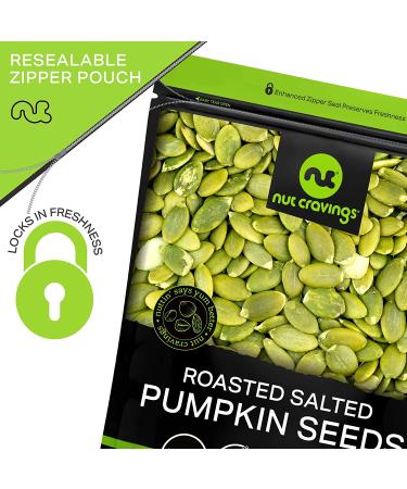 Roasted & Salted Pumpkin Seeds Pepitas - 16oz | Fresh Resealable Bag | Nut Snack - Healthy Protein Food | All Natural, Keto Friendly, Vegan, Kosher - Buy Online on GoSupps.com