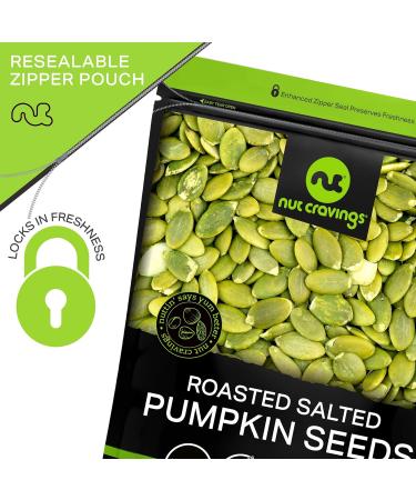 Roasted & Salted Pumpkin Seeds Pepitas No Shell - 32oz Resealable Bag - Healthy Vegan Keto Snack - 2lb Pack - All Natural Protein Food - Buy Online on GoSupps.com