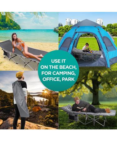 Zone Tech Outdoor Camping Cot Pads Mattress - Classic Gray Premium Quality Comfortable Thicker Cotton Sleeping Cot Lightweight Waterproof Bottom Pad Mattress for Adult  Kid 1-pack - Buy Online on GoSupps.com