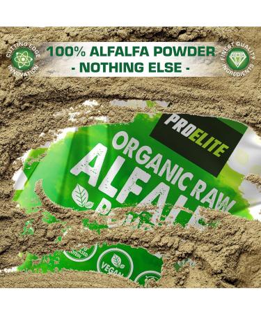 Organic Alfalfa Powder 250g Support Energy and Stress Vegan Keto Green Superfood Supergreen Raw Natural Alfalfa Powder Juice Shots PROELITE - Buy Online on GoSupps.com