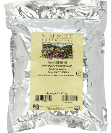 Starwest Botanicals Organic American Paprika Powder - 1lb Bulk Spice Bag | 100% Pure & Non-GMO - Buy Online on GoSupps.com