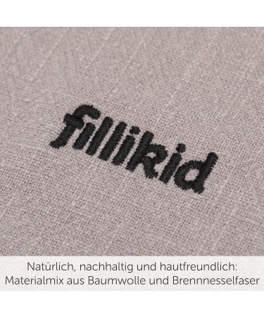 Fillikid Baby Carrier Natural - Cotton & Nettle Fiber Multi-Functional Belly & Back Carrier for Babies 3.5 kg+ Gray - Buy Online on GoSupps.com