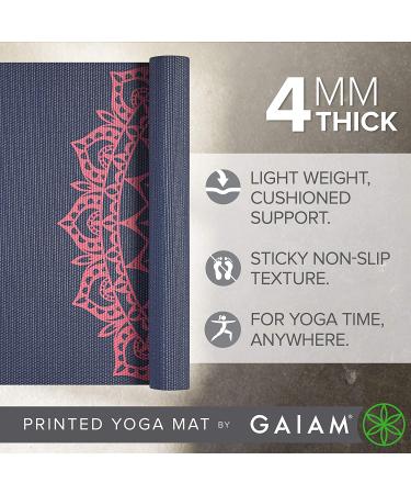 Gaiam Non-Slip Pink Marrakesh Yoga Mat for Yoga, Pilates, and Fitness - Buy Online on GoSupps.com