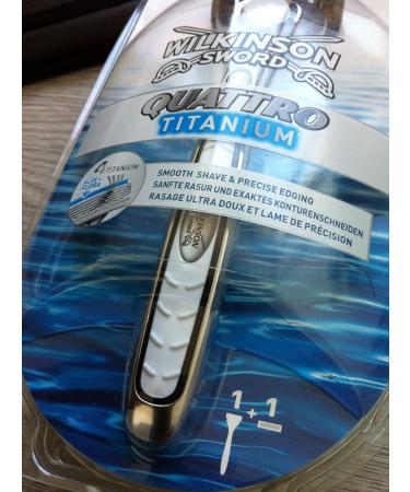 Wilkinson Quattro Titanium Razor + 1 Blade - Premium Shaving Experience | Fast International Shipping - Buy Online on GoSupps.com