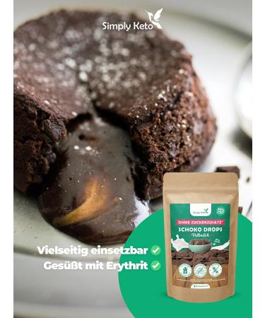 Simply Keto Lower Carb Chocolate Drops 200g | Sugar-Free Full Milk Snack | Ideal for Keto & Low-Carb Diets - Buy Online on GoSupps.com