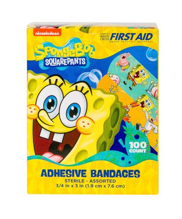 Adhesive Bandages for Kids - (Spongebob First Aid Supplies) (Sterile Stat-Strip 100 Count Box)