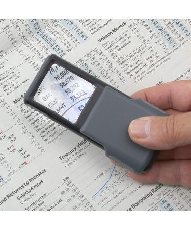 Carson 5X MiniBrite LED Lighted Slide-Out Aspheric Magnifier with Protective Sleeve - Buy Online on GoSupps.com