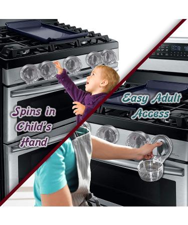6 Pack Clear Stove Knob Safety Covers - Child Proof Lock for Oven/Stove Top/Gas Range - Baby/Toddler Kitchen Safety Guard - Buy Online on GoSupps.com