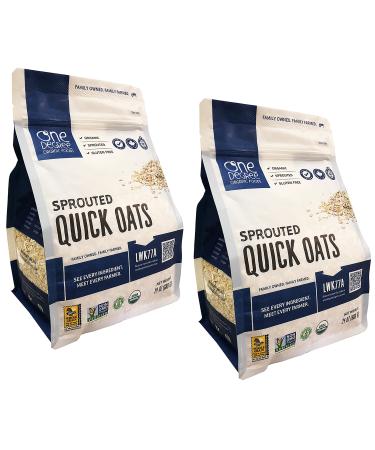 One Degree Organic Sprouted Quick Oats 24 Ounce Pack of 2 - Non-GMO and Organic Easy Oatmeal