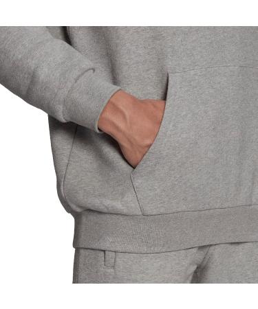 adidas Originals Men's Trefoil Essentials Hoodie - Medium Grey Heather - Buy Online on GoSupps.com