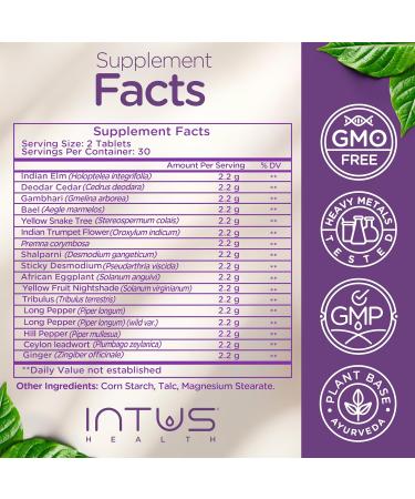 Intus Heal Colon Cleanse and Gut Health Supplement for Men and Women - Ayurvedic Detox Cleanse for Digestive Health - Gut & Body Detox for Women - 60 Tablets - Buy Online on GoSupps.com