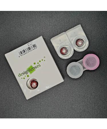 Buy Red/Black Halloween Monster Contact Lenses | DESIGNLENSES - Vampire Colored Lenses (2 Pieces) - Prescription-Free - Buy Online on GoSupps.com